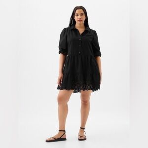 Gap Factory Tiered Eyelet Dress - Black